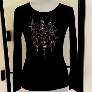 Escada Sport black long sleeve shirt
